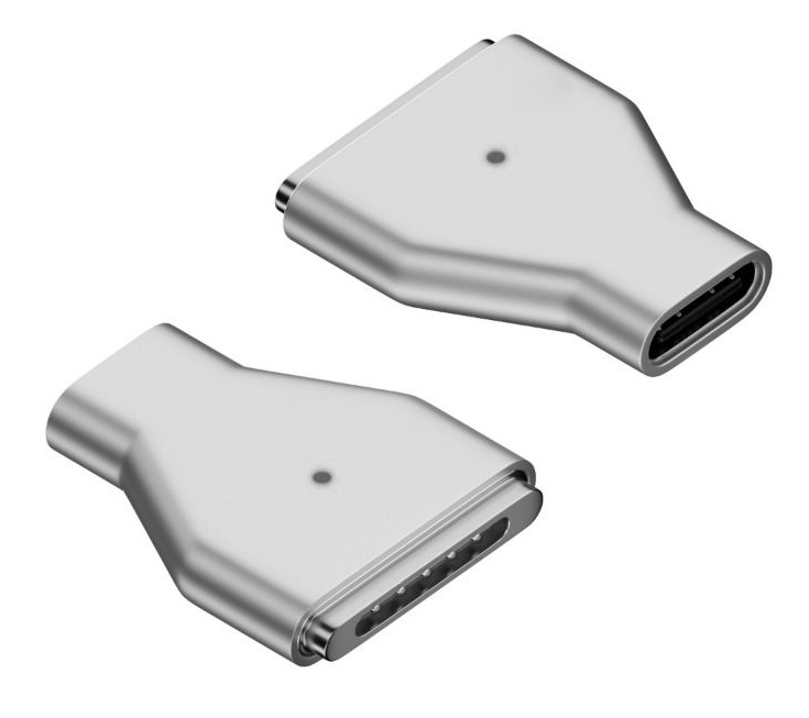 POWERTECH αντάπτορας τροφοδοσίας laptop YX-MS3, USB-C σε Magsafe 3, ασημί