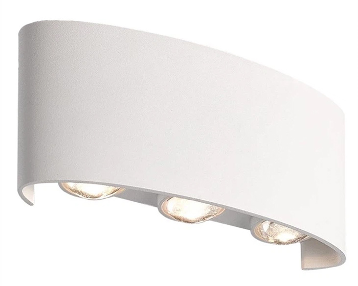 POWERTECH LED φωτιστικό τοίχου HLL-0160, 6W, 4000K, 510lm, IP65, λευκό
