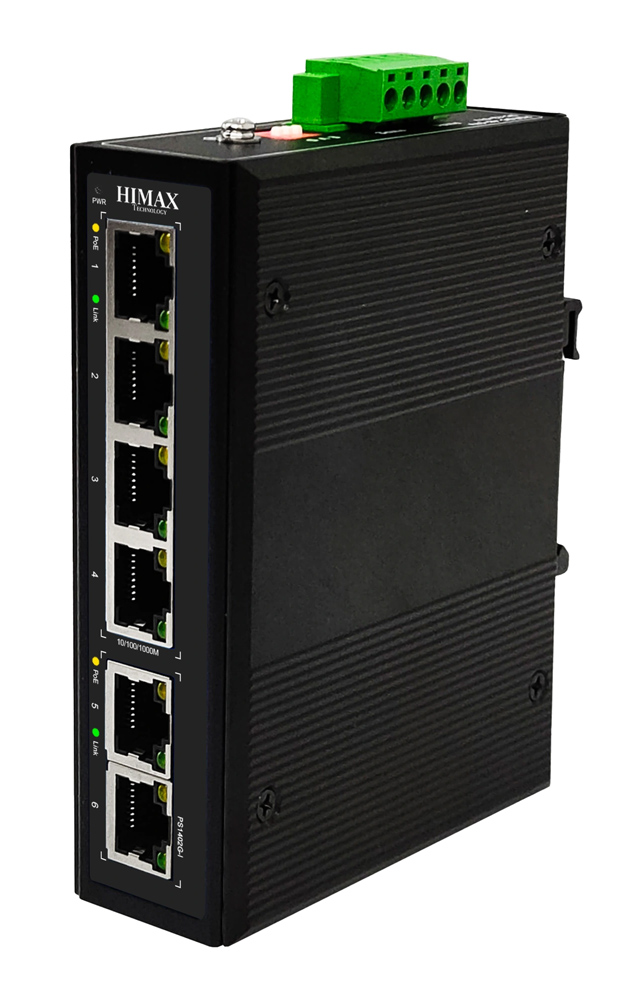 HIMAX industrial PoE switch PS1402G-I, 4x GE PoE &amp; 2x GE θύρες, έως 1000Mbps