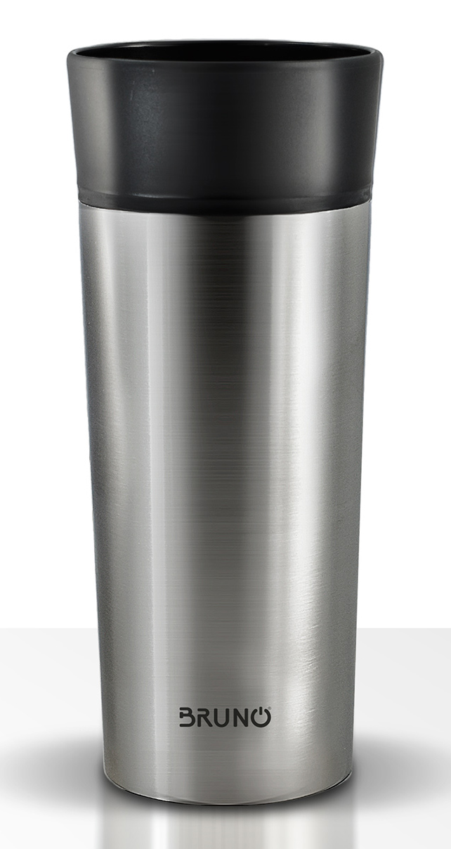 BRUNO θερμός BRN-0068, εργονομικό καπάκι, anti-slip, 360ml, ασημί