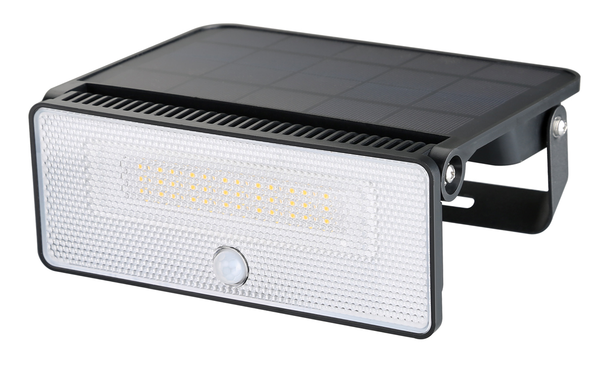 POWERTECH LED ηλιακό φωτιστικό PT-1518 με αισθητήρα κίνησης, 12W, 3600mAh, μαύρο