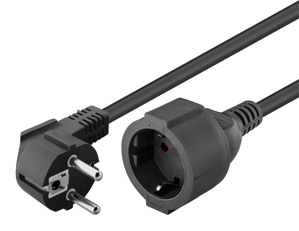GOOBAY μπαλαντέζα προέκταση ρεύματος 94700, schuko, 3x 1.5mm², 2m, μαύρη