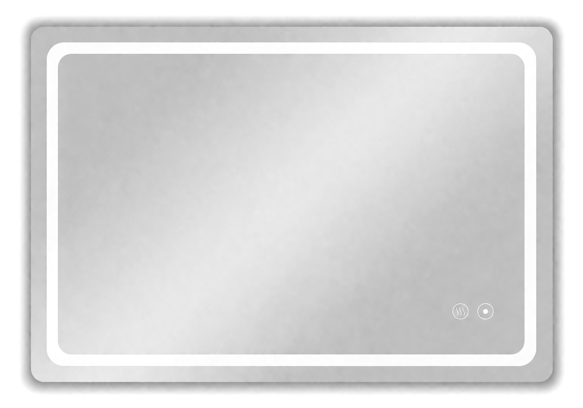BRUNO καθρέφτης μπάνιου LED BRN-0285, οριζόντιος &amp; κάθετος, 24W, 60x80cm, IP67