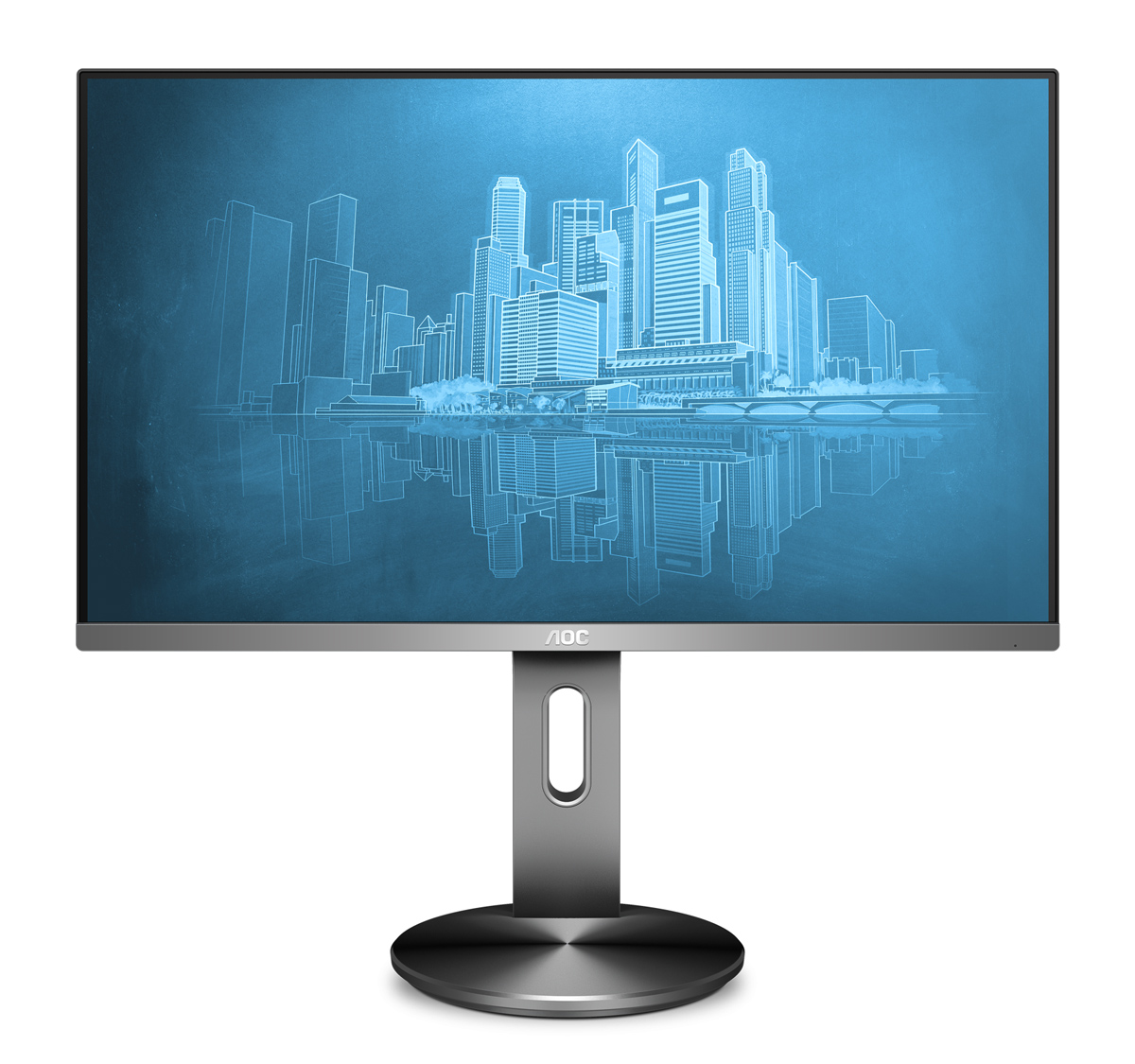 AOC used οθόνη I2490PXQU IPS-LED, 23.8", 1920x1080, VGA/HDMI/DisplayPort, Grade B